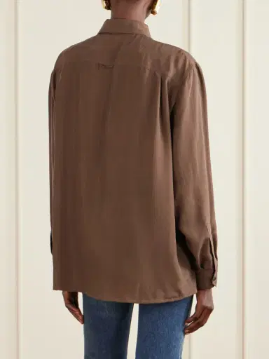 Saint Laurent Silk Habotai Shirt | Thumbnail 4 Saint Laurent Silk Habotai Shirt | Thumbnail 4