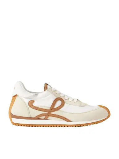 Loewe Flow Runner 2.0 Leather-trimmed Shell And Suede Sneakers | Thumbnail 1 Loewe Flow Runner 2.0 Leather-trimmed Shell And Suede Sneakers | Thumbnail 1