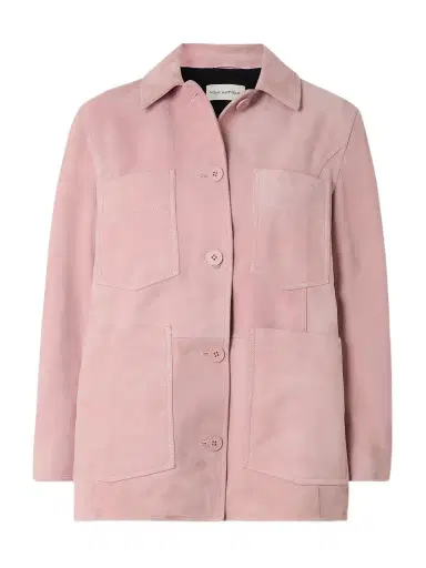 Nour Hammour Seleste Paneled Distressed Suede Jacket | Thumbnail 1 Nour Hammour Seleste Paneled Distressed Suede Jacket | Thumbnail 1