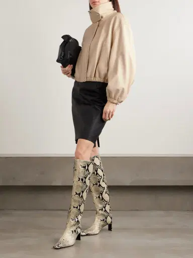 Nour Hammour Pia Textured-leather Jacket | Thumbnail 2 Nour Hammour Pia Textured-leather Jacket | Thumbnail 2