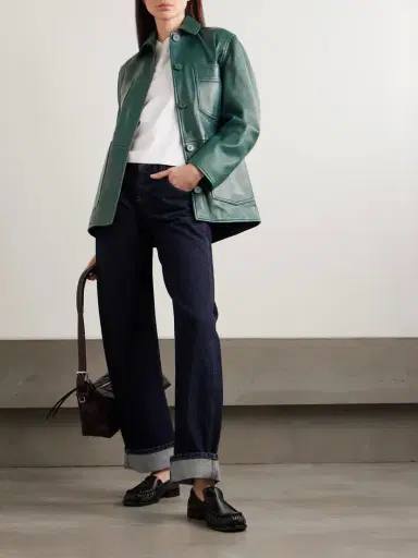 Nour Hammour Seleste Paneled Leather Jacket | Thumbnail 2 Nour Hammour Seleste Paneled Leather Jacket | Thumbnail 2