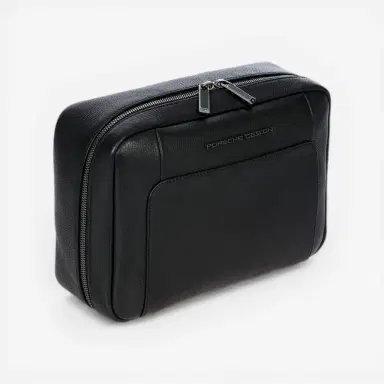 Porsche Design Porsche Design by Bric's Roadster L Black Leather Washbag by The Solist | Thumbnail 2 Porsche Design Porsche Design by Bric's Roadster L Black Leather Washbag by The Solist | Thumbnail 2