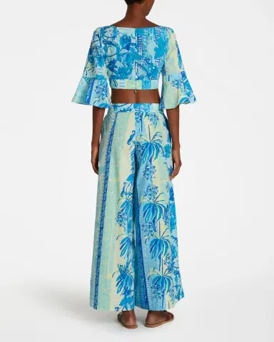 Emporio Sirenuse Jade Pants in Blue Blossom | Thumbnail 3 Emporio Sirenuse Jade Pants in Blue Blossom | Thumbnail 3