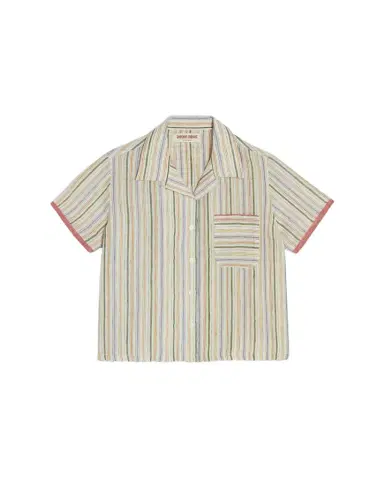 Emporio Sirenuse Kaia Summer Stripes Shirt Yellow Green | Thumbnail 1 Emporio Sirenuse Kaia Summer Stripes Shirt Yellow Green | Thumbnail 1