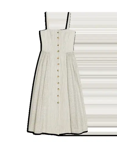 Emporio Sirenuse Sabina Checks & Stripes Dress | Thumbnail 1 Emporio Sirenuse Sabina Checks & Stripes Dress | Thumbnail 1