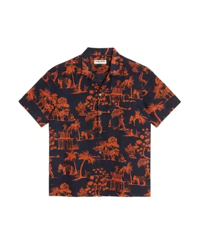 Emporio Sirenuse Silk Road Linen Hawaiian Shirt | Thumbnail 1 Emporio Sirenuse Silk Road Linen Hawaiian Shirt | Thumbnail 1