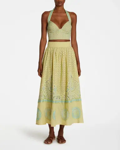 Emporio Sirenuse Suri Skirt with Amalfi Embroidery | Thumbnail 2 Emporio Sirenuse Suri Skirt with Amalfi Embroidery | Thumbnail 2