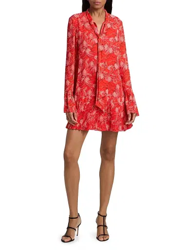 Cinq à Sept Women's Alinda Botanical Floral Mini Shirtdress - Bisou Multi | Thumbnail 2 Cinq à Sept Women's Alinda Botanical Floral Mini Shirtdress - Bisou Multi | Thumbnail 2