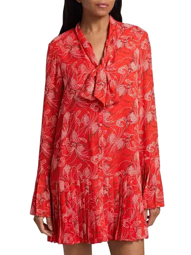 Cinq à Sept Women's Alinda Botanical Floral Mini Shirtdress - Bisou Multi | Thumbnail 3 Cinq à Sept Women's Alinda Botanical Floral Mini Shirtdress - Bisou Multi | Thumbnail 3
