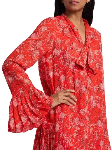 Cinq à Sept Women's Alinda Botanical Floral Mini Shirtdress - Bisou Multi | Thumbnail 6 Cinq à Sept Women's Alinda Botanical Floral Mini Shirtdress - Bisou Multi | Thumbnail 6