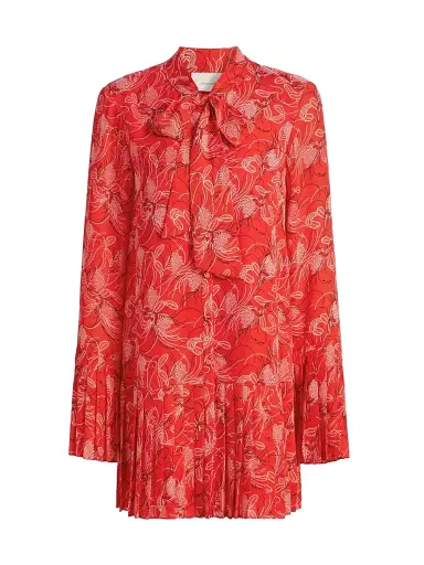 Cinq à Sept Women's Alinda Botanical Floral Mini Shirtdress - Bisou Multi | Thumbnail 1 Cinq à Sept Women's Alinda Botanical Floral Mini Shirtdress - Bisou Multi | Thumbnail 1