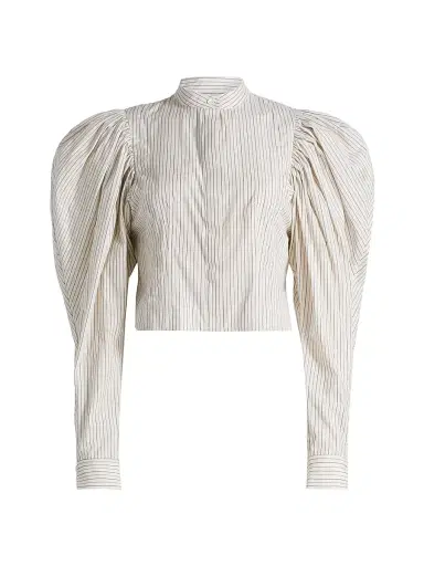 Ronny Kobo Women's Outlander x Swanson Striped Button-Front Top - Outlander Stripe - Size XL | Thumbnail 1 Ronny Kobo Women's Outlander x Swanson Striped Button-Front Top - Outlander Stripe - Size XL | Thumbnail 1