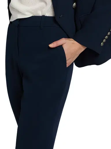 Kobi Halperin Women's Gloria Crepe Straight-Leg Pants - Navy - Size 16 | Thumbnail 6 Kobi Halperin Women's Gloria Crepe Straight-Leg Pants - Navy - Size 16 | Thumbnail 6