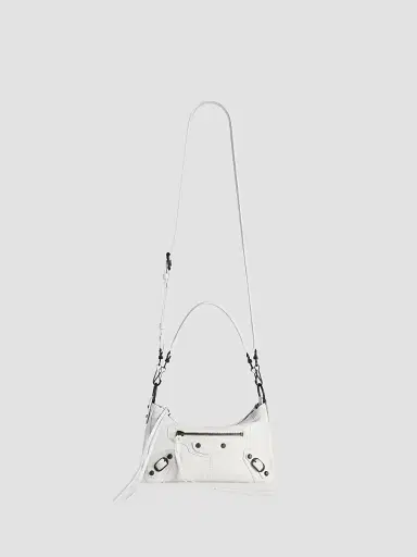 Balenciaga Women's Le City Moto Crossbody Bag - Optic White | Thumbnail 5 Balenciaga Women's Le City Moto Crossbody Bag - Optic White | Thumbnail 5