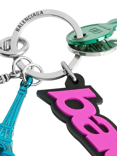 Balenciaga Women's Biker Charm Keychain - Pink Black | Thumbnail 3 Balenciaga Women's Biker Charm Keychain - Pink Black | Thumbnail 3