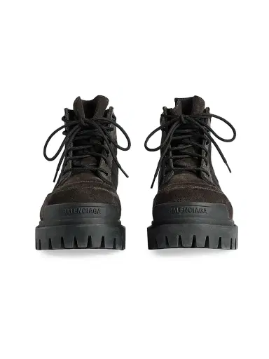 Balenciaga Women's Combat Strike Low Boots - Brown Black | Thumbnail 2 Balenciaga Women's Combat Strike Low Boots - Brown Black | Thumbnail 2