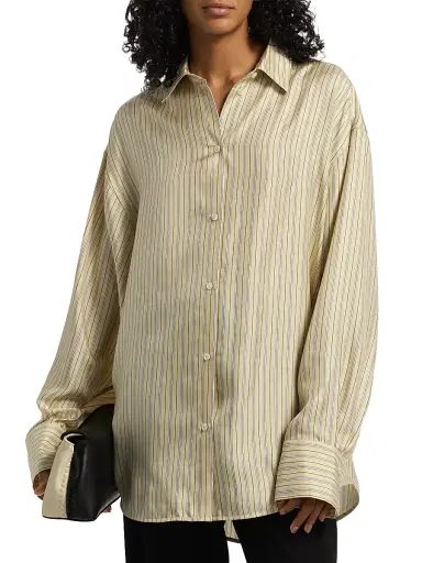 TOTEME Women's Oversized Striped Shirt | Thumbnail 3 TOTEME Women's Oversized Striped Shirt | Thumbnail 3
