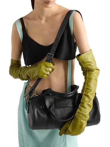 Prada Women's Route Leather Top-Handle Bag - Black | Thumbnail 2 Prada Women's Route Leather Top-Handle Bag - Black | Thumbnail 2