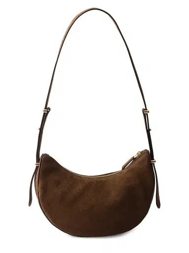 Prada Women's Arqué Nubuck Leather Shoulder Bag - Brown | Thumbnail 4 Prada Women's Arqué Nubuck Leather Shoulder Bag - Brown | Thumbnail 4