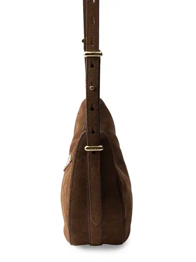 Prada Women's Arqué Nubuck Leather Shoulder Bag - Brown | Thumbnail 7 Prada Women's Arqué Nubuck Leather Shoulder Bag - Brown | Thumbnail 7