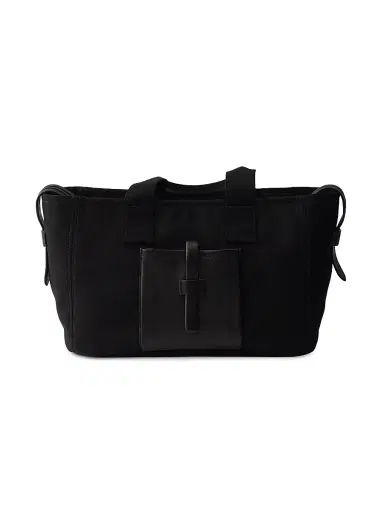 Prada Women's Route Canvas and Leather Tote Bag - Black | Thumbnail 3 Prada Women's Route Canvas and Leather Tote Bag - Black | Thumbnail 3