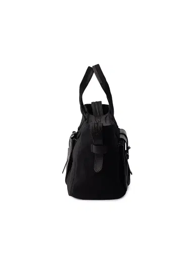 Prada Women's Route Canvas and Leather Tote Bag - Black | Thumbnail 4 Prada Women's Route Canvas and Leather Tote Bag - Black | Thumbnail 4