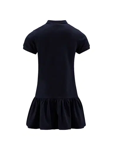 Moncler Little Girl's & Girl's Dress in Cotton Piquet - Navy Blue - Size 14 | Thumbnail 2 Moncler Little Girl's & Girl's Dress in Cotton Piquet - Navy Blue - Size 14 | Thumbnail 2