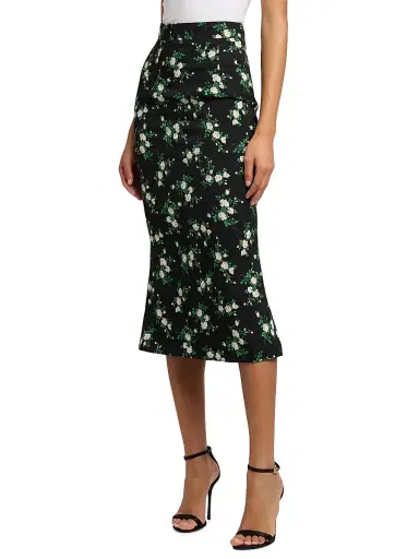 Dolce & Gabbana Women's Floral Silk-Blend Pencil Skirt - Rosell Bianca Fnero | Thumbnail 4 Dolce & Gabbana Women's Floral Silk-Blend Pencil Skirt - Rosell Bianca Fnero | Thumbnail 4