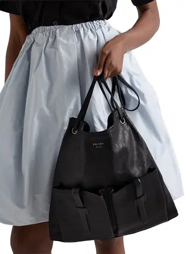 Prada Women's Route Leather Shoulder Bag - Black | Thumbnail 3 Prada Women's Route Leather Shoulder Bag - Black | Thumbnail 3