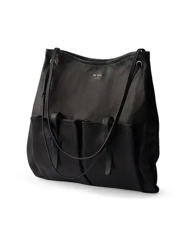 Prada Women's Route Leather Shoulder Bag - Black | Thumbnail 4 Prada Women's Route Leather Shoulder Bag - Black | Thumbnail 4