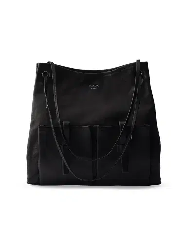 Prada Women's Route Leather Shoulder Bag - Black | Thumbnail 1 Prada Women's Route Leather Shoulder Bag - Black | Thumbnail 1
