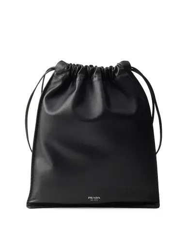 Prada Women's Wish Nappa Leather Pouch - Black | Thumbnail 1 Prada Women's Wish Nappa Leather Pouch - Black | Thumbnail 1