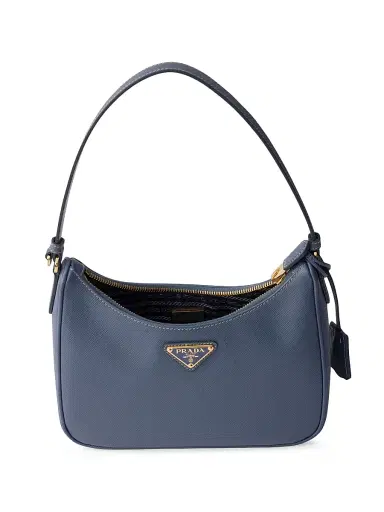 Prada Women's Re-Edition 2005 Saffiano Leather Mini Shoulder Bag - Blue | Thumbnail 4 Prada Women's Re-Edition 2005 Saffiano Leather Mini Shoulder Bag - Blue | Thumbnail 4