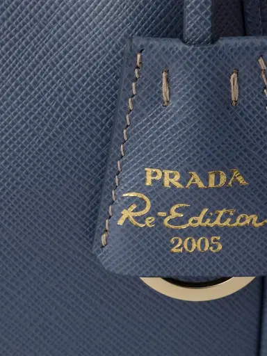 Prada Women's Re-Edition 2005 Saffiano Leather Mini Shoulder Bag - Blue | Thumbnail 6 Prada Women's Re-Edition 2005 Saffiano Leather Mini Shoulder Bag - Blue | Thumbnail 6