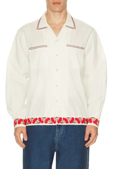 BODE Cherry Lane Beaded Shirt | Thumbnail 1 BODE Cherry Lane Beaded Shirt | Thumbnail 1