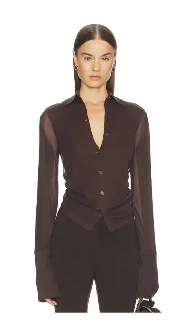 Jade Cropper Gathered Back Button Up Top | Thumbnail 2 Jade Cropper Gathered Back Button Up Top | Thumbnail 2