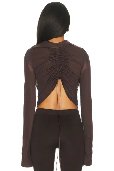 Jade Cropper Gathered Back Button Up Top | Thumbnail 6 Jade Cropper Gathered Back Button Up Top | Thumbnail 6