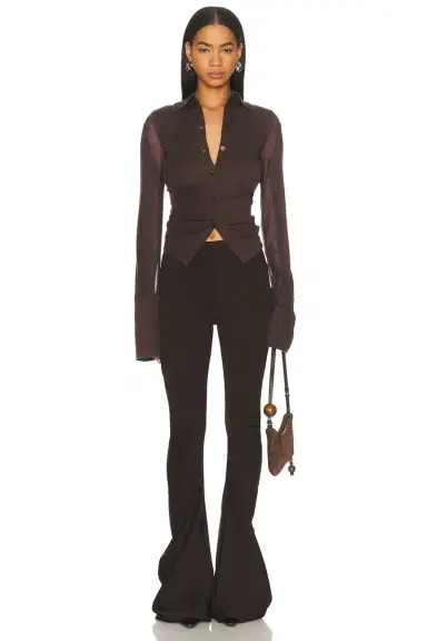 Jade Cropper Gathered Back Button Up Top | Thumbnail 7 Jade Cropper Gathered Back Button Up Top | Thumbnail 7