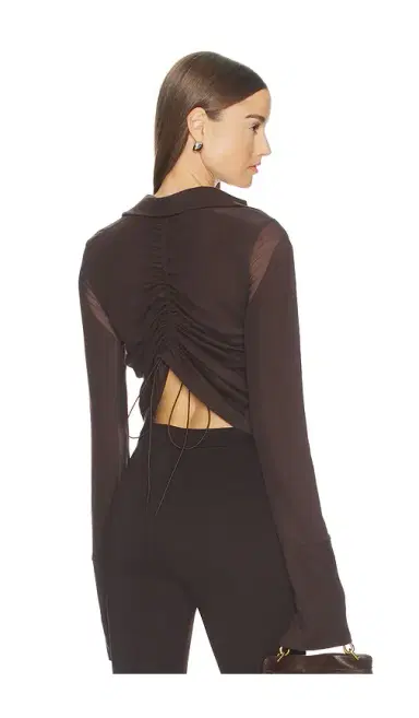 Jade Cropper Gathered Back Button Up Top | Thumbnail 1 Jade Cropper Gathered Back Button Up Top | Thumbnail 1