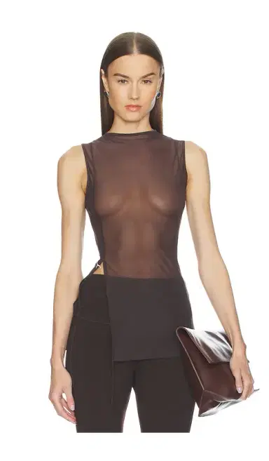 Jade Cropper Sheer Sleeveless Top | Thumbnail 2 Jade Cropper Sheer Sleeveless Top | Thumbnail 2