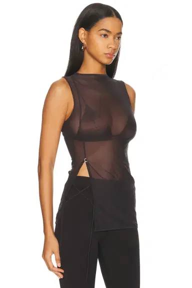 Jade Cropper Sheer Sleeveless Top | Thumbnail 4 Jade Cropper Sheer Sleeveless Top | Thumbnail 4