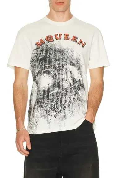 Alexander McQueen Spray Skull Print Tee Shirt | Thumbnail 1 Alexander McQueen Spray Skull Print Tee Shirt | Thumbnail 1