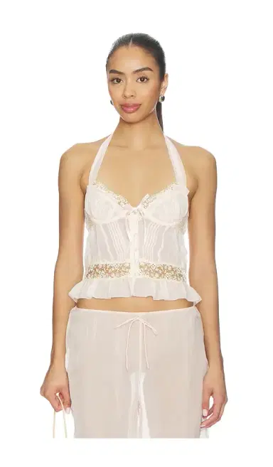 For Love & Lemons Gilded Lace Bustier | Thumbnail 1 For Love & Lemons Gilded Lace Bustier | Thumbnail 1