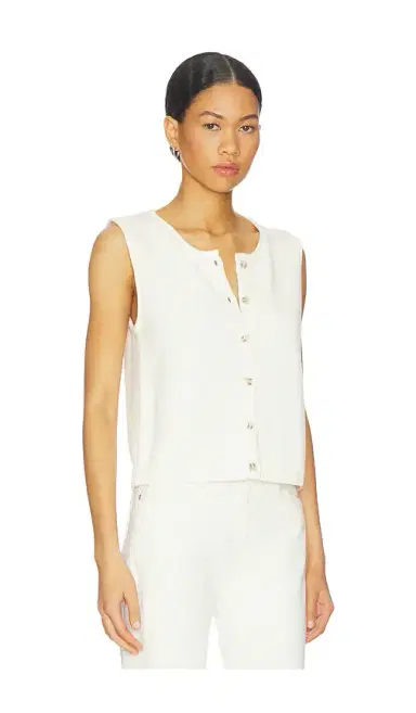 525 America Marianna Rolled Edge Button Front Vest | Thumbnail 2 525 America Marianna Rolled Edge Button Front Vest | Thumbnail 2