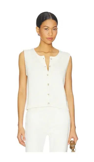 525 America Marianna Rolled Edge Button Front Vest | Thumbnail 1 525 America Marianna Rolled Edge Button Front Vest | Thumbnail 1