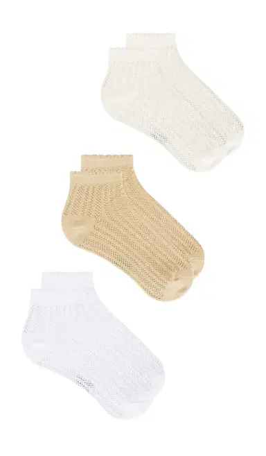 Stems 3-pack Lace Knit Ankle Socks | Thumbnail 2 Stems 3-pack Lace Knit Ankle Socks | Thumbnail 2