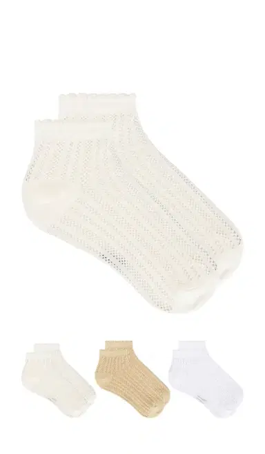 Stems 3-pack Lace Knit Ankle Socks | Thumbnail 1 Stems 3-pack Lace Knit Ankle Socks | Thumbnail 1