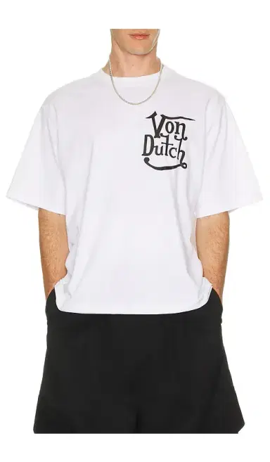 Von Dutch Short Sleeve Boxy Crop Tee | Thumbnail 1 Von Dutch Short Sleeve Boxy Crop Tee | Thumbnail 1