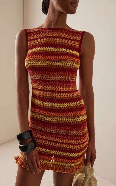 ESCVDO Nevado Crocheted Cotton Mini Dress | Thumbnail 2 ESCVDO Nevado Crocheted Cotton Mini Dress | Thumbnail 2