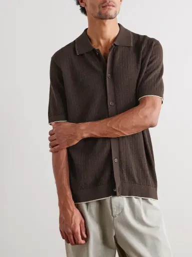 NN07 Nalo 60039 Open-Knit Cotton Shirt - Men | Thumbnail 3 NN07 Nalo 60039 Open-Knit Cotton Shirt - Men | Thumbnail 3
